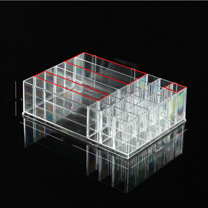 Acrylic cosmetic finishing box air cushion blush stand partition