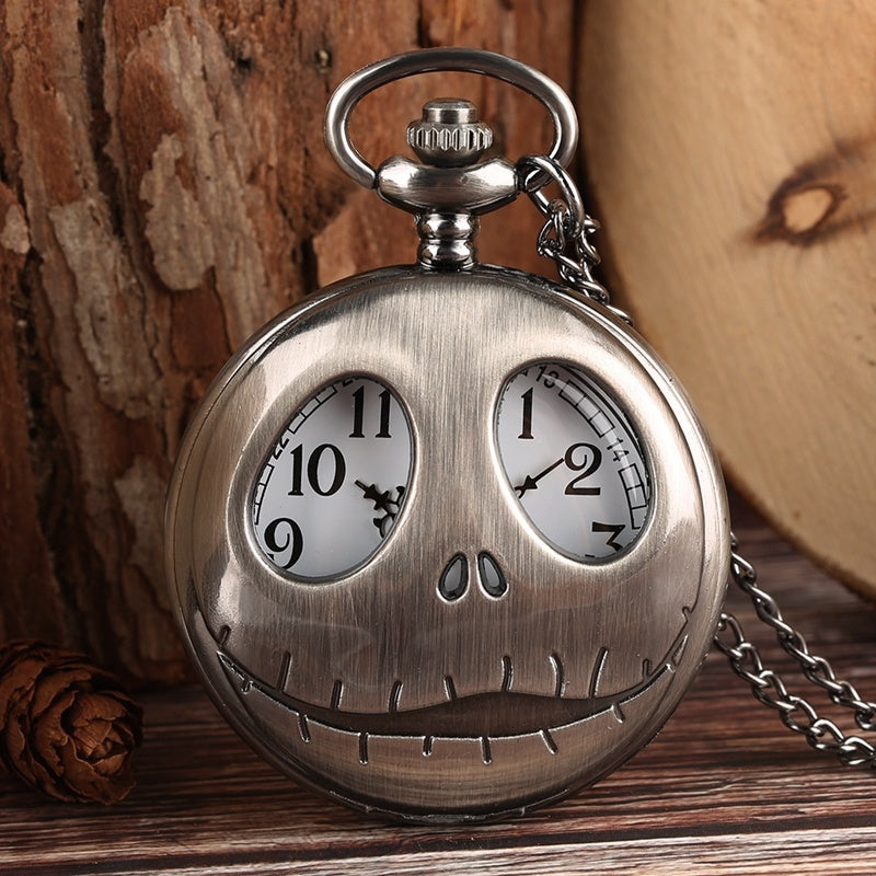 Halloween themed cartoon retro pocket watch