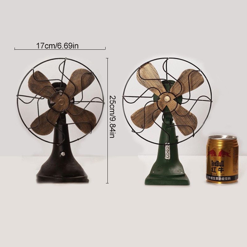 European style electric fan resin ornament