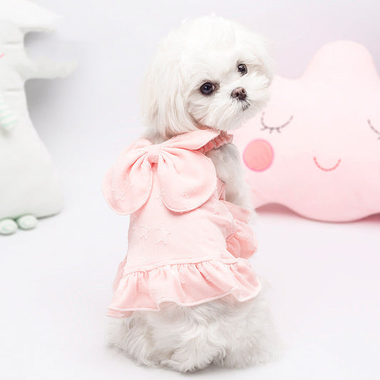 Small dog sweet suspender skirt