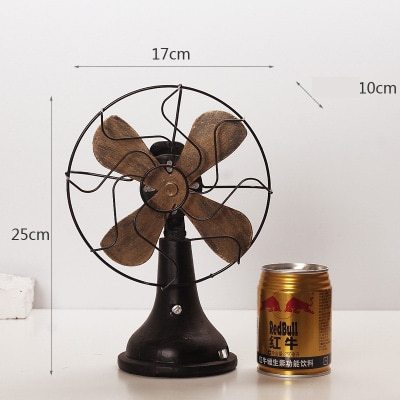 European style electric fan resin ornament