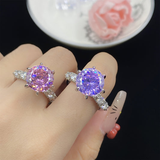 5 Karat Starry Sky Cut Spodumene Purple Zircon