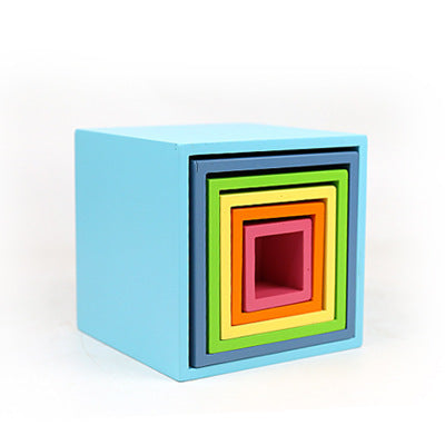 Children's solid wood rainbow blocks