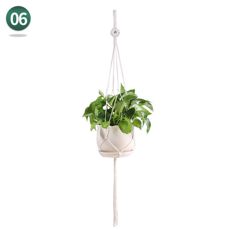 Handmade Woven Flower Pot Net Pocket Hanging Gardening