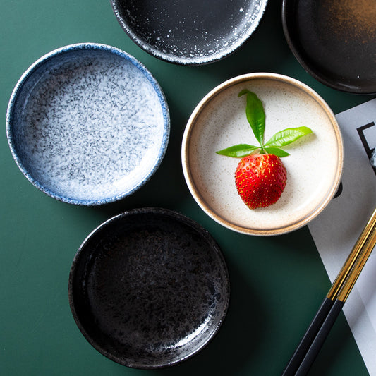 Creative Circular Japanese Seasoning Dish For Household Use