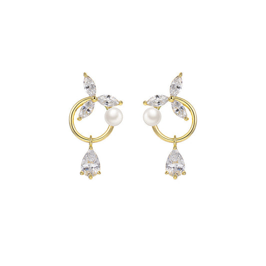 New Pearl Flower Earrings