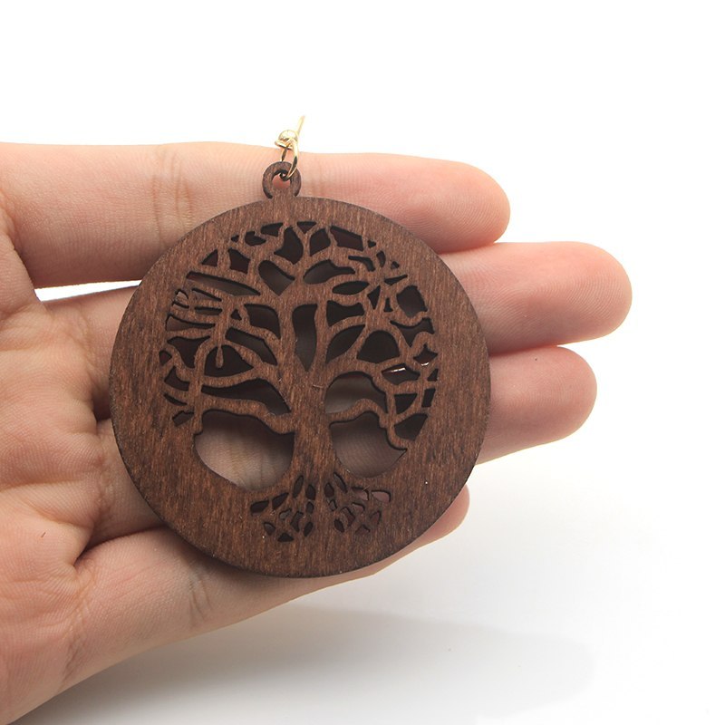 Yggdrasil Vikings Wooden Earrings