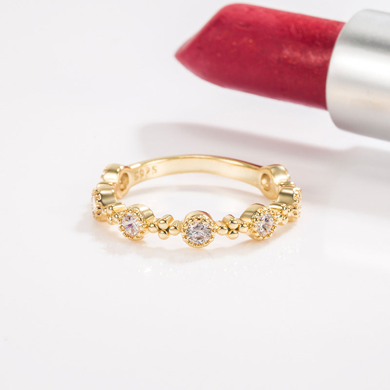 Special-interest Design Diamond-studded Ring
