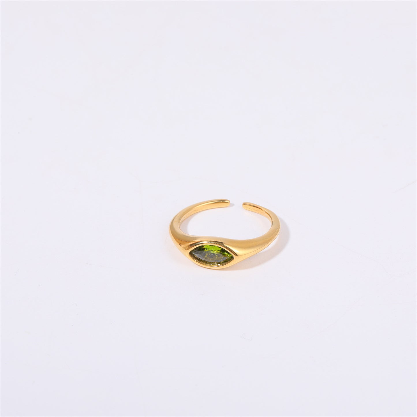 Color Retaining European And American Horse Eye Zircon Ring Female Simple Commute