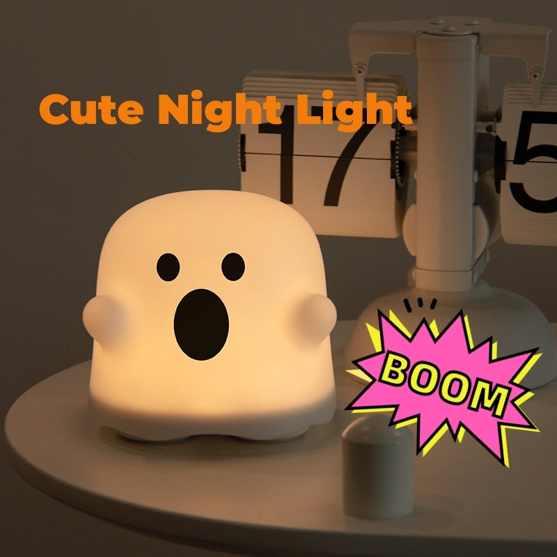 Home Decor Silicone Night Light Bedside Table Lamp LED Touch Sensor Lamp For Girl Bedrooms Living Room Decoration Kids Birthday Gift Halloween Decorations