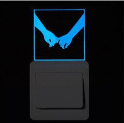 Blue Luminous cartoon switch sticker