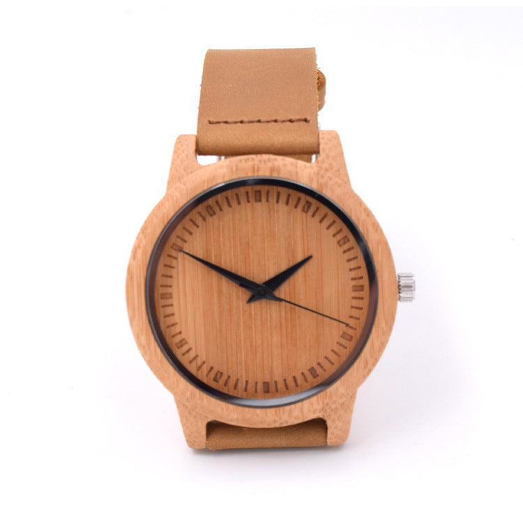 Wooden quartz wood watch