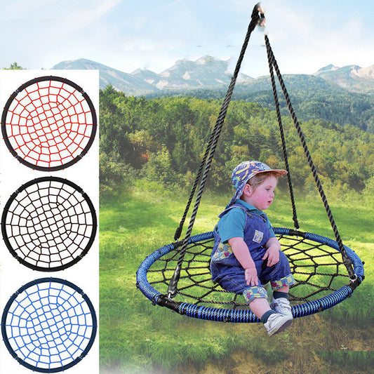 100cm Bird's Nest Rope Net Swing Outdoor All-blue And Black Hammock