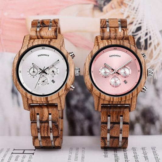 Ladies wooden watch