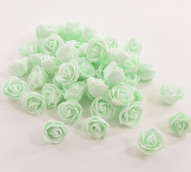 50 Packs Of Simulated PE Rose Foam Flower Handmade Candy Box Foam Rose