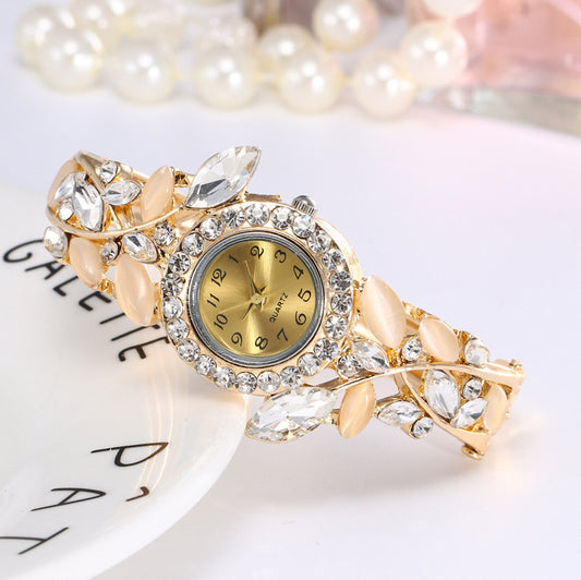 Diamond ladies fashion bracelet watch