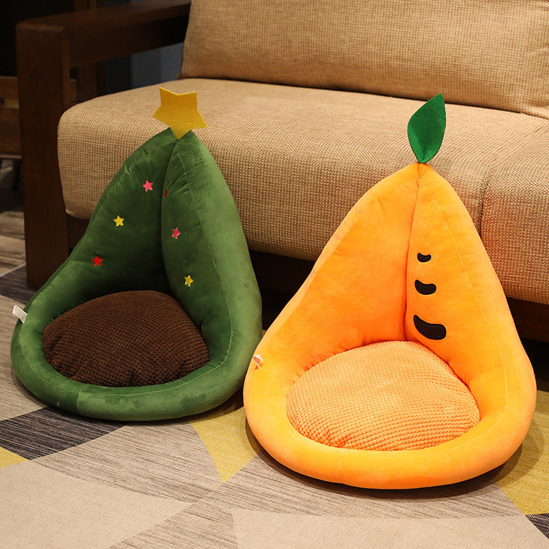 Kawaii Multifunction Plush Fruit Soft Stuffed Cactus Avocado Carrot Pillow Toys Home Office Decor Chair Seat Cushion