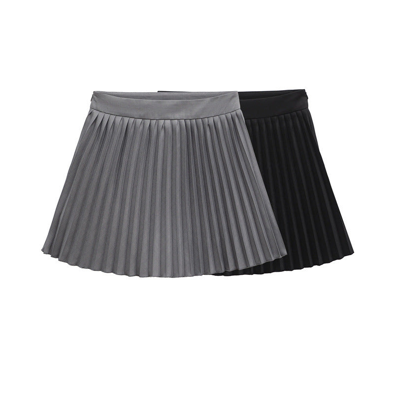 Multi-Color Wide Pleated Modern Fashion Culottes