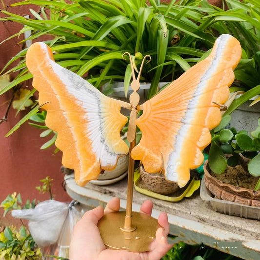 Natural Crystal Cave Stone Butterfly Wing Crystal Ornament