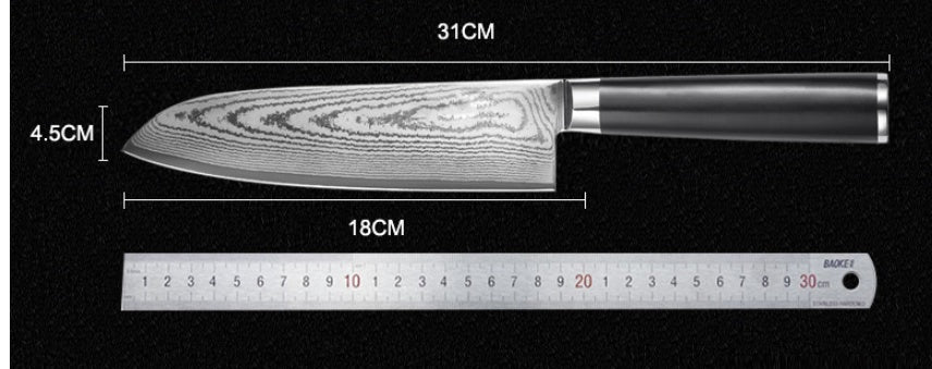 Damascus-steel Japanese Kitchen Knife Chef Cooking