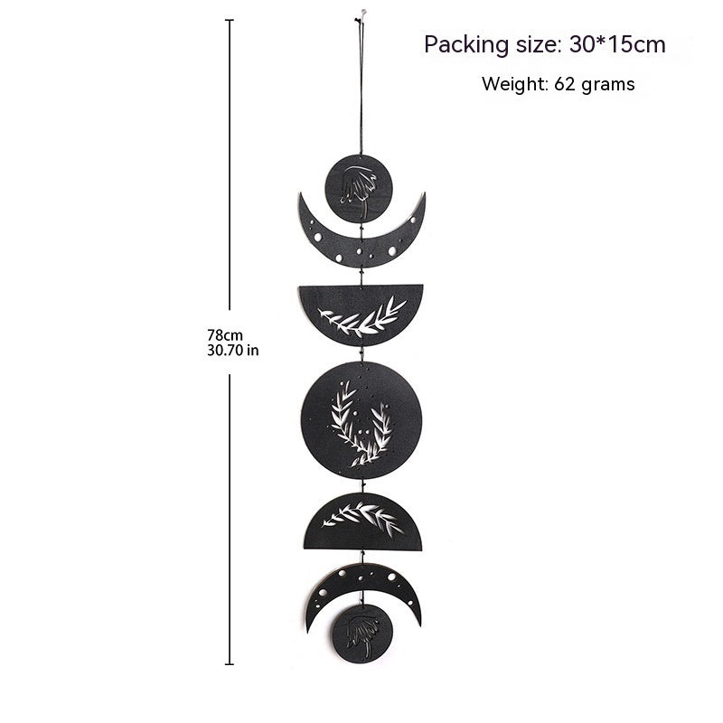 Bohemian Black Sun Moon Wooden Product Craft Ornaments