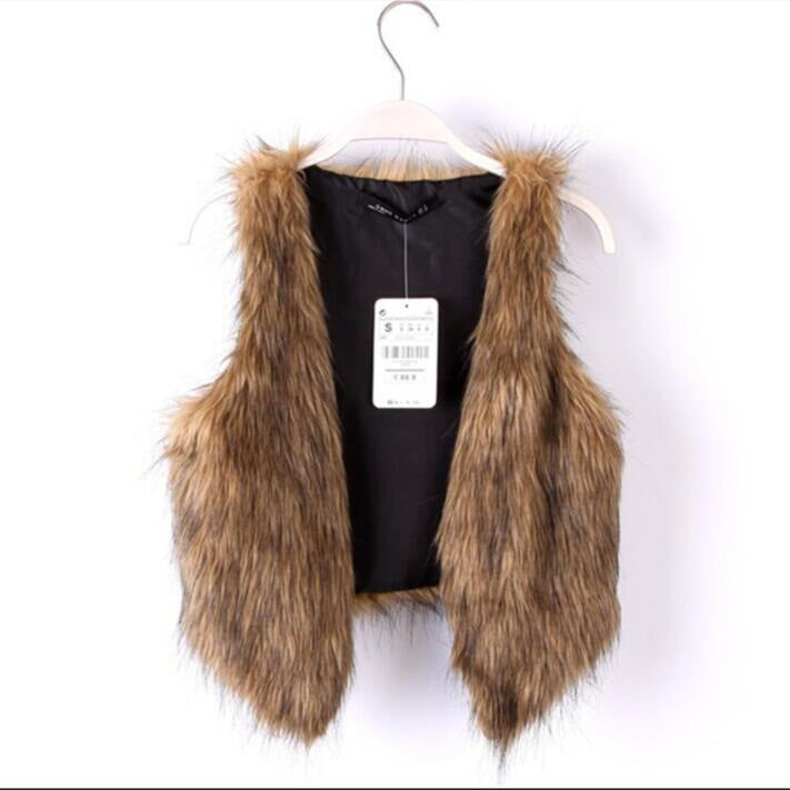 European And American Fashion Solid Color Artificial Fur Fox Fur Vest