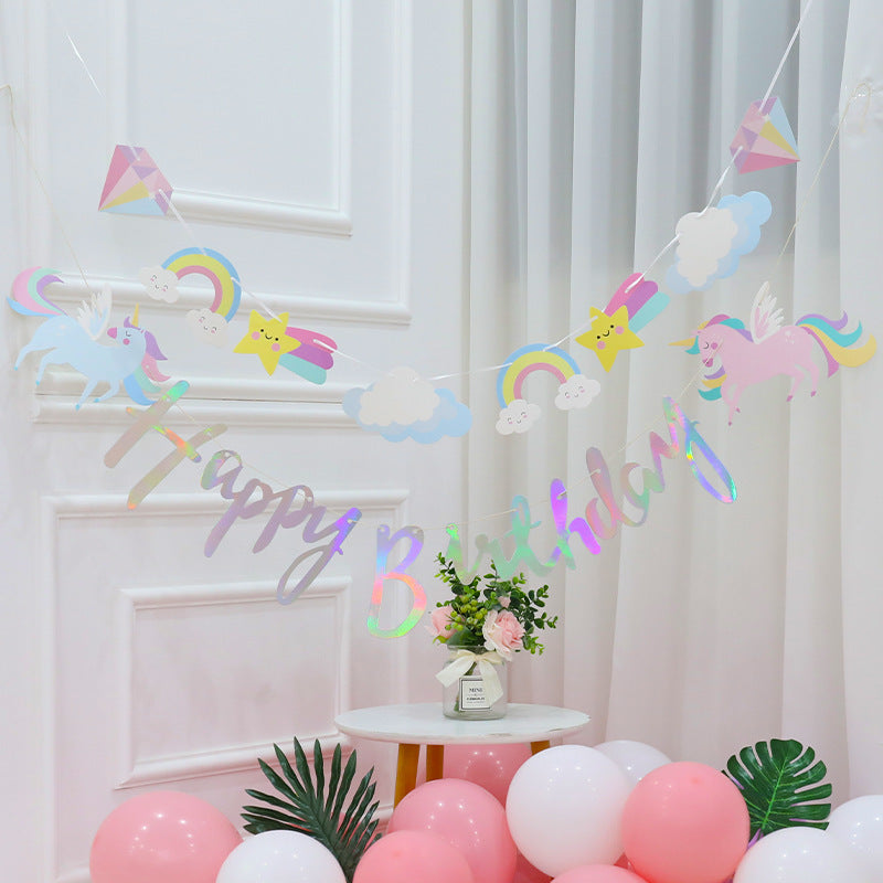 Cute Happy Birthday Children Decorative Background