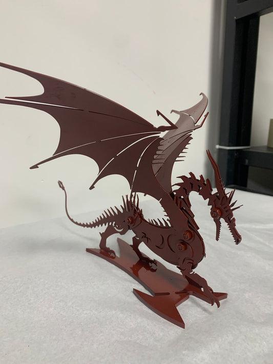 Metal Assembly Mechanical Model Fire-breathing Dragon Toy 3D Three-dimensional Ornaments