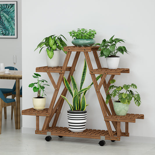 Anti-corrosion Multi-layer Indoor And Outdoor Garden Balcony Rack Living Room Floor Green Radish Basin Frame Household