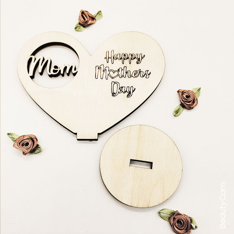 Mother's Day Home Decor Wooden Holiday Gift Creative Desktop Ornament