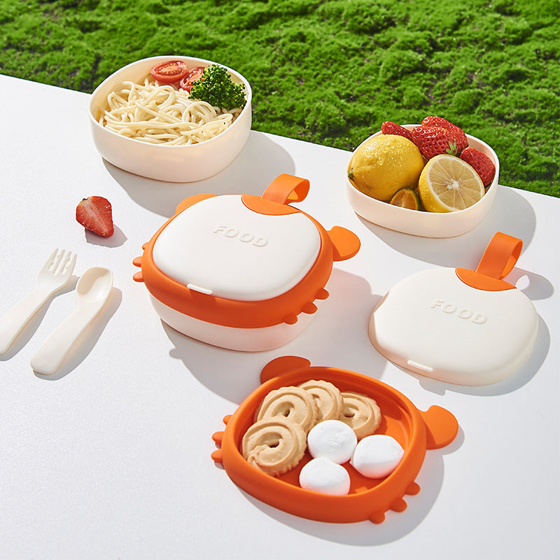 New Children's Outgoing Supplementary Food Bowl Portable Tableware Set