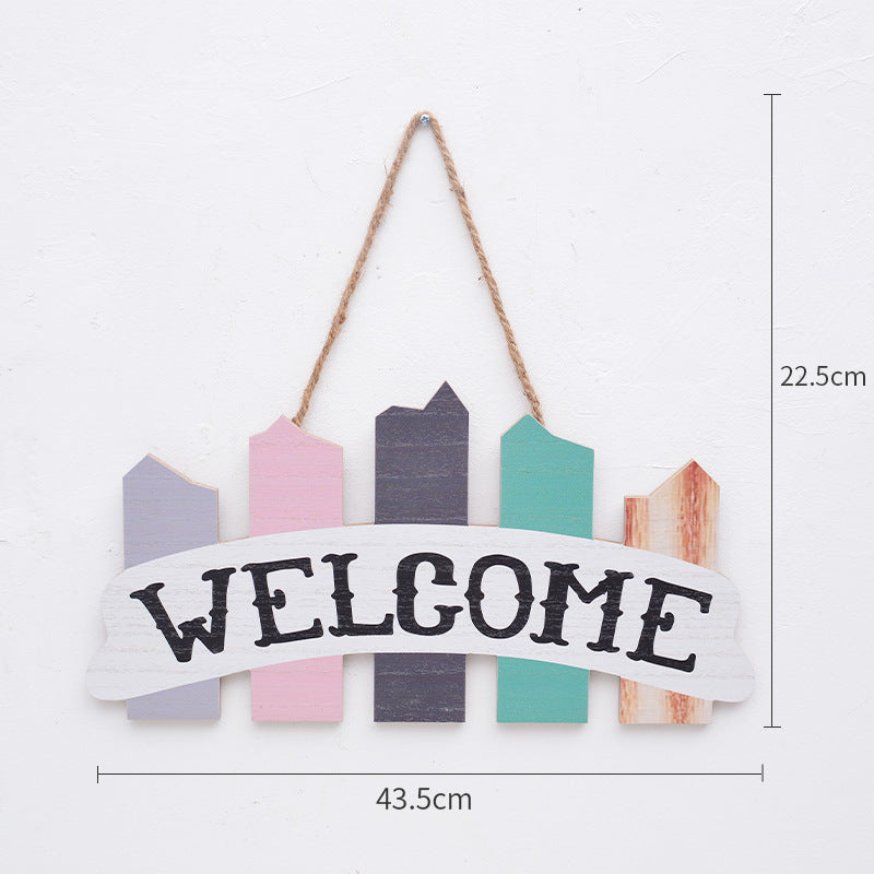 Creative Wooden Welcome Card Coffee Shop Tea House