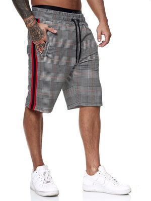 Casual Sports Checkered Striped Fashionable Slim Fit Shorts