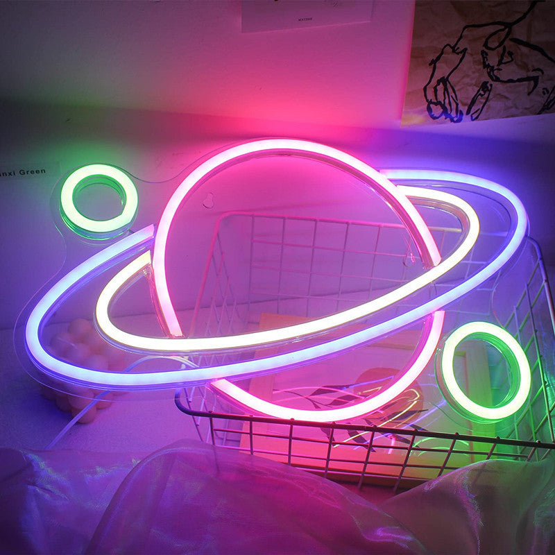 Planet Backboard Neon LED Wall Hanging