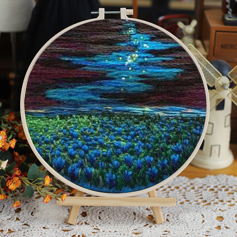 Landscape Handmade Embroidery Kit Creative Embroidery Diy Material Package