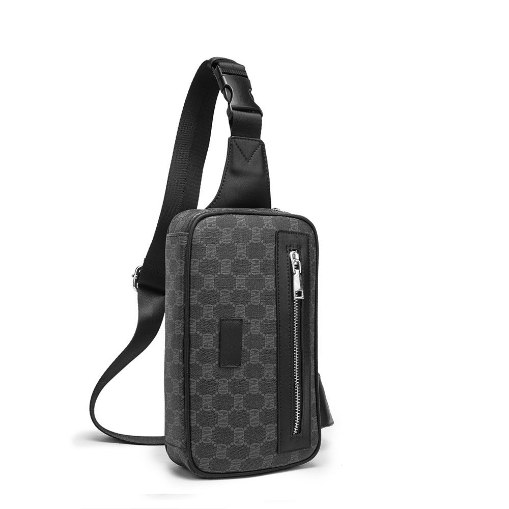 Men's Belt Vintage Letter Print Shoulder Crossbody Bag