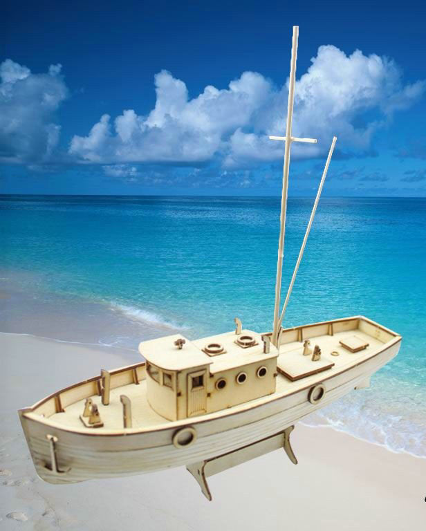 Model wooden assembled ship