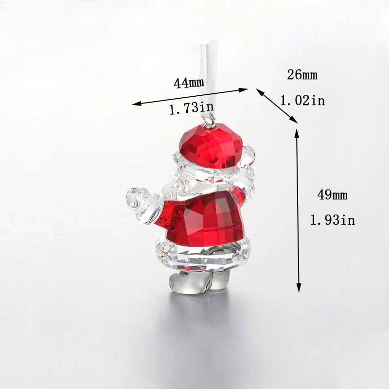 Crystal Santa Claus Home Decor Pendant