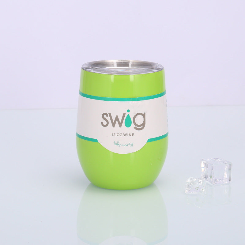 Swig Eggshell Cup 12oz Stainless Steel Wine Mug