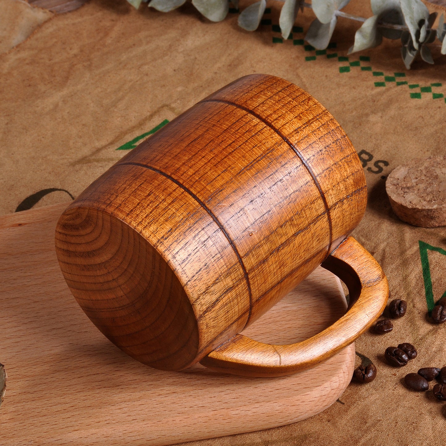 Beer wooden mug