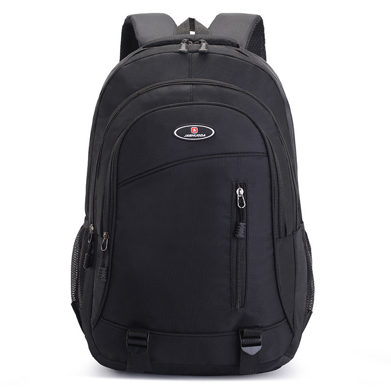 Mens Backpack Fashion Travel Computer College Student Bag Solid Color College Student Bag