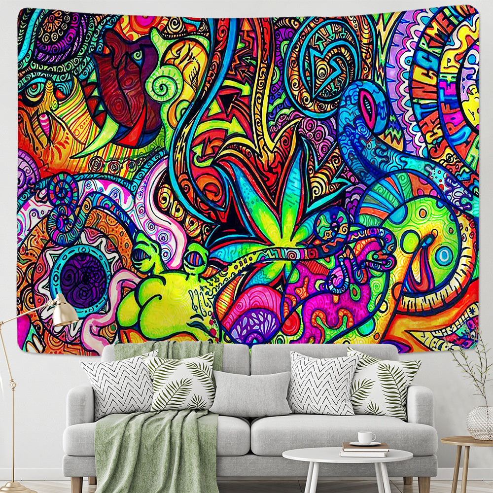 New European And American Psychedelic Mushroom Tapestry