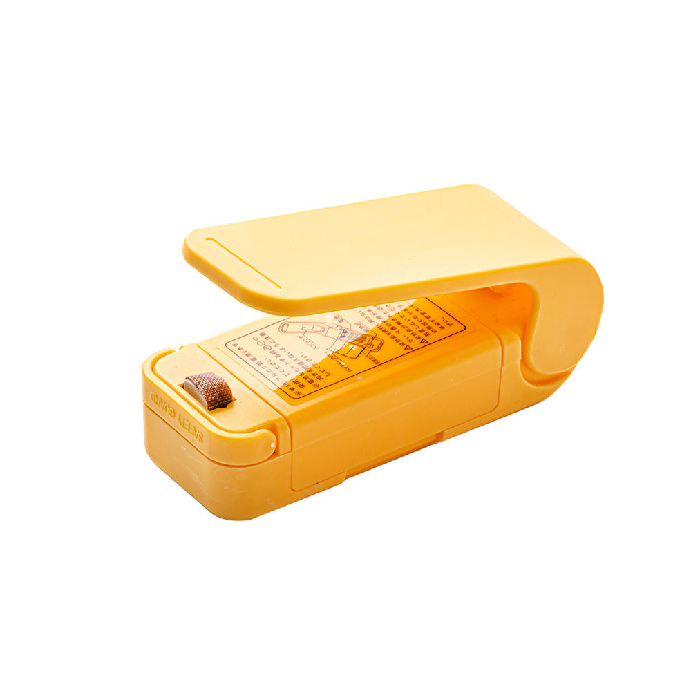 Hand pressure portable snack seal clip