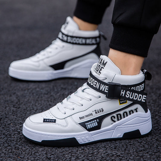 Korean trend high-top canvas sneakers