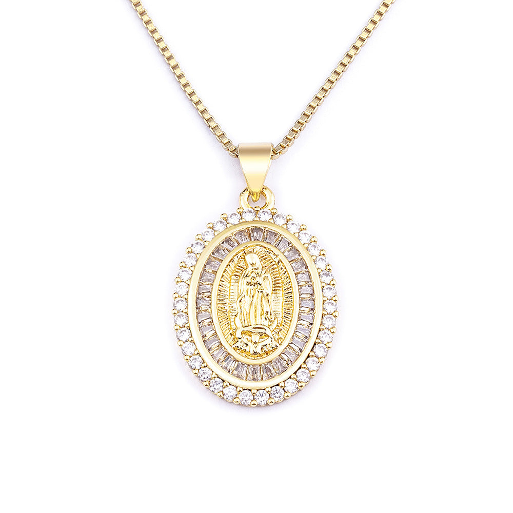 Women's Fashion Vintage Virgin Mary Necklace