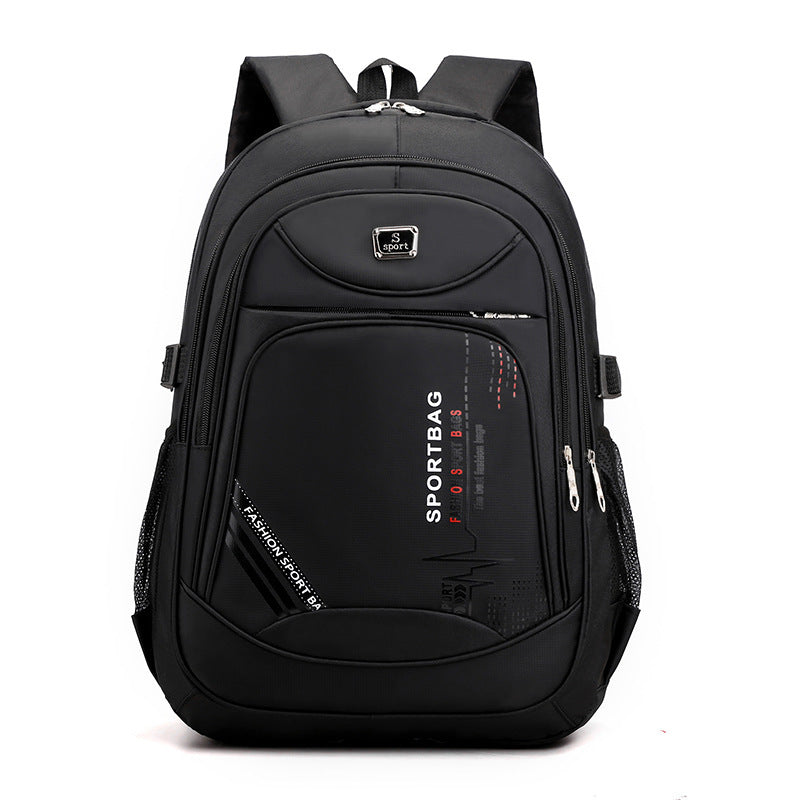 Mens Backpack Fashion Travel Computer College Student Bag Solid Color College Student Bag