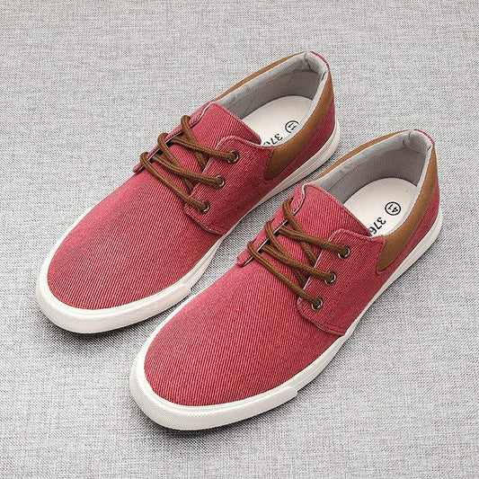 Men's Lace-Up Canvas Shoes Soft Sole Casual Shoes