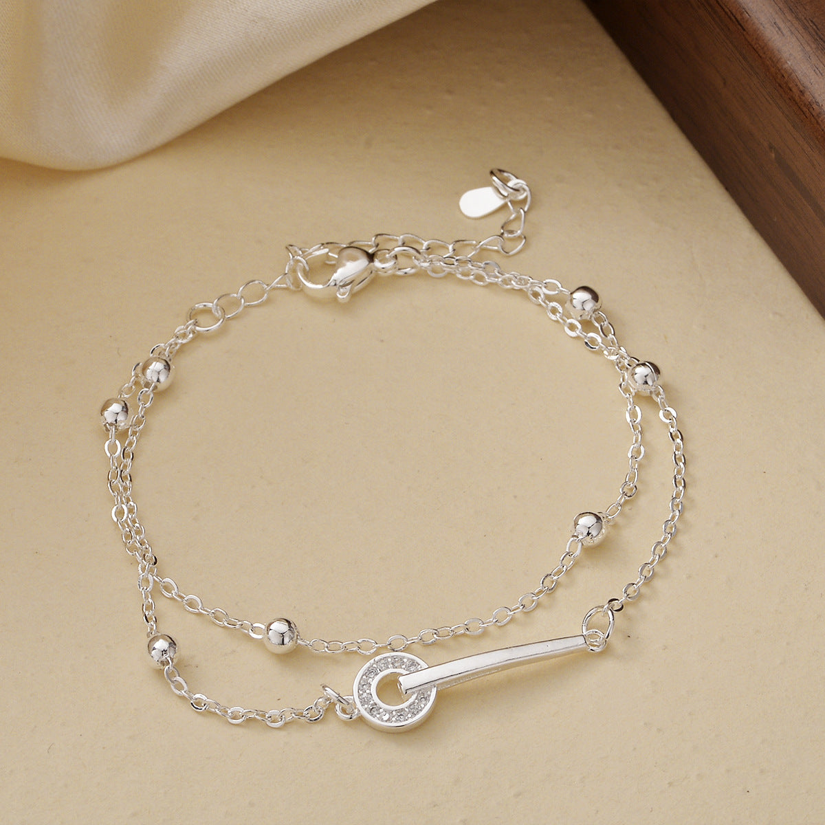 Double-layer Twin Ring Bracelet For Women