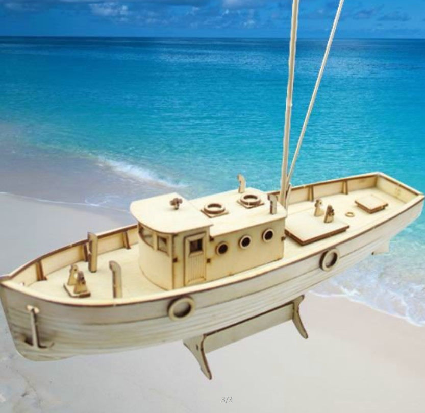 Model wooden assembled ship