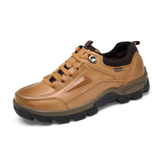 First coat cowhide outdoor hiking shoes